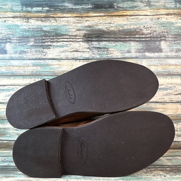 Clarks Boots Mens Size 12M Brown Leather Lace Up Ankle Comfort - Picture 7 of 11